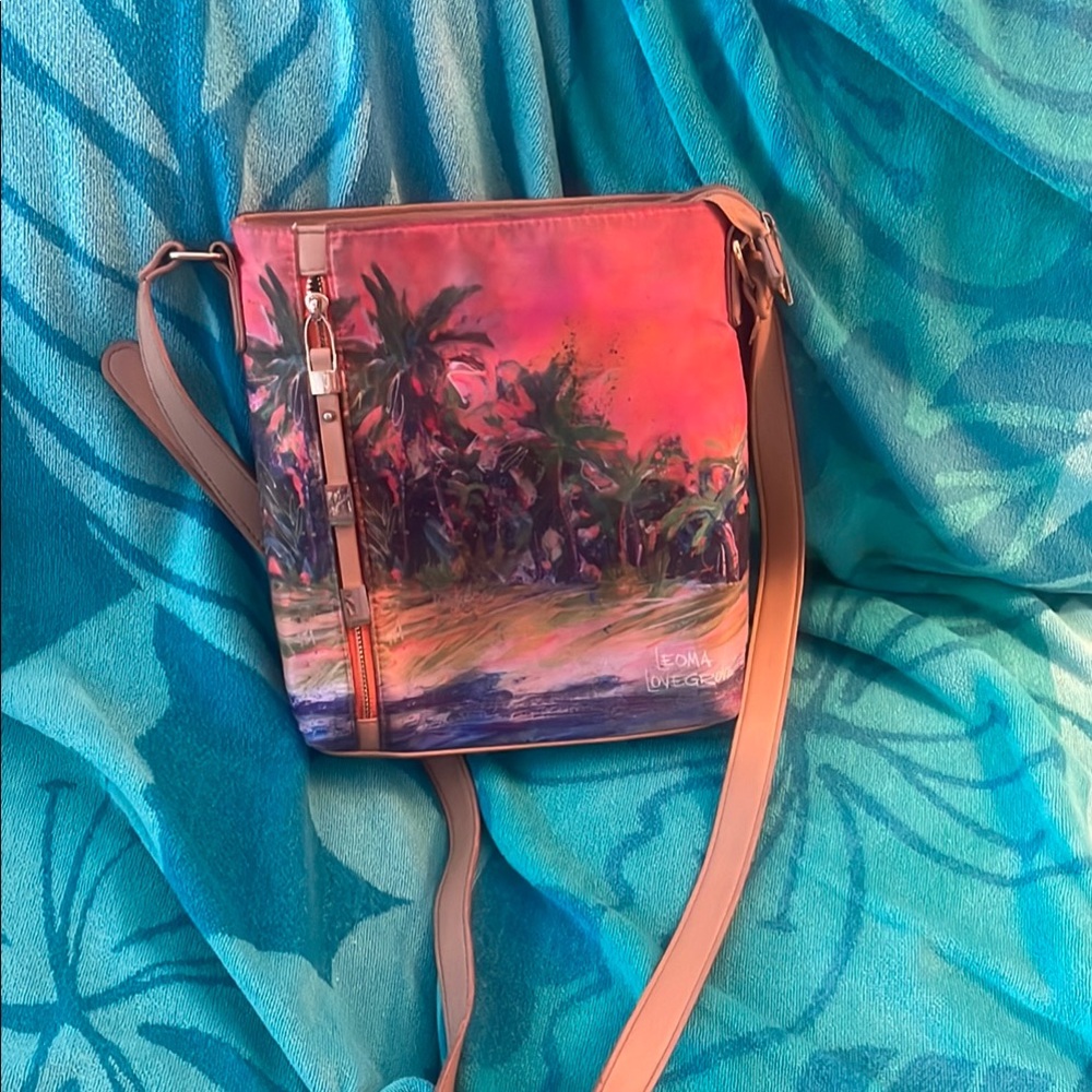 Tropical Print Crossbody Bag